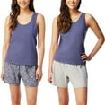 thumbnail image 1 of Lucky Brand Women's 3-piece Super Soft Lightweight Shorts and Tank Lounge Sleep Set-Blue / S, 1 of 4