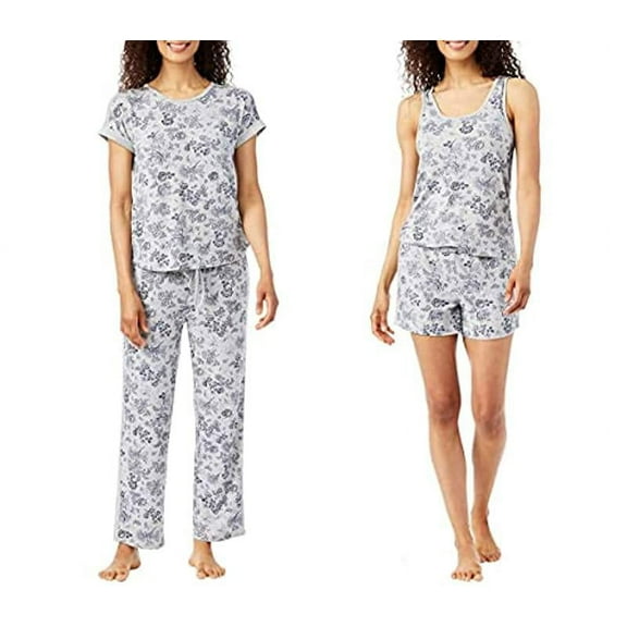 Lucky Brand Women's 4 Piece Pajama Set, Tee, Tank, Short, & Pant