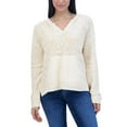 thumbnail image 1 of Lucky Brand Women's Baja Sweater Hoodie, XS, White, 1 of 5