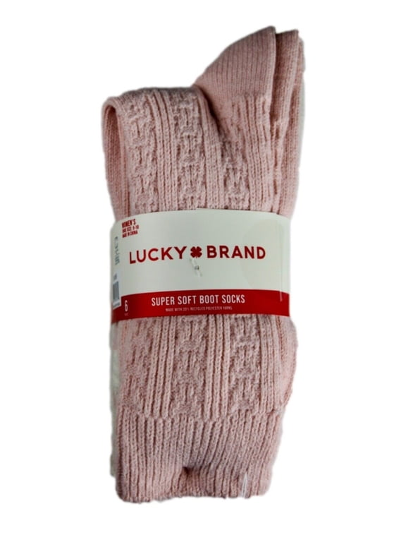 Lucky Brand Women's Boot Socks, Super Soft, 5-10 Shoe Size, 6 Pairs (1391058)