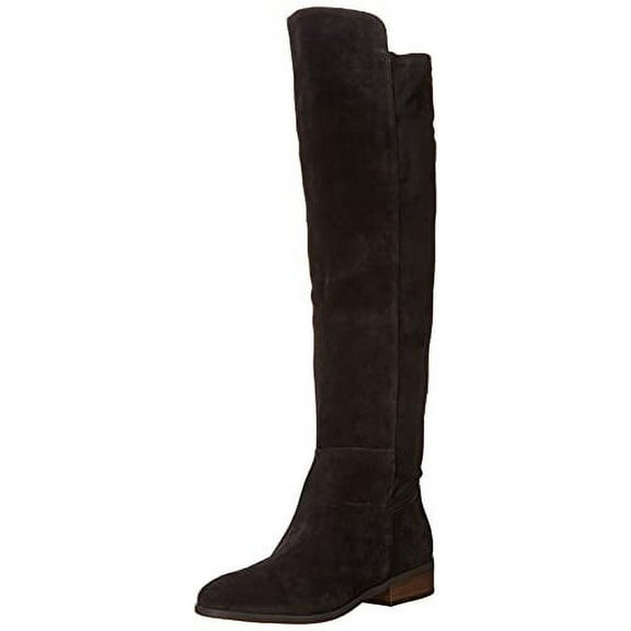 Calypso Womens Suede Tall Over-the-Knee Boots - Black Oiled Suede 7.5M