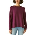 thumbnail image 1 of Lucky Brand Women's Cozy Crewneck Knit Sweater, Potent Purple XL, 1 of 4