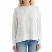 Lucky Brand Ultra Soft Cloud Jersey Wrinkle Free Sweatshirt Top Size: S, Color: Marshmallow Guimauve