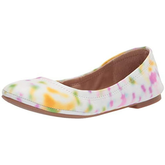 Lucky Brand Women's Emmie Ballet Flat Sol Multi White Tie Dye Flats (9, Sol Multi)