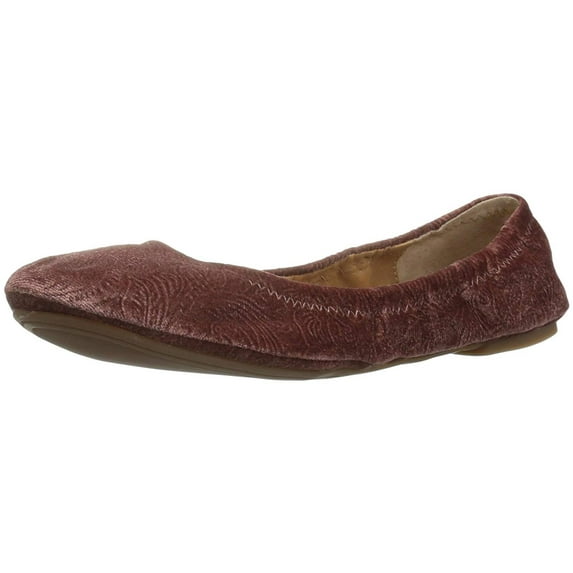 Lucky Brand Women’s Emmie Ballet Flats, Sable Velvet, 7.5 M