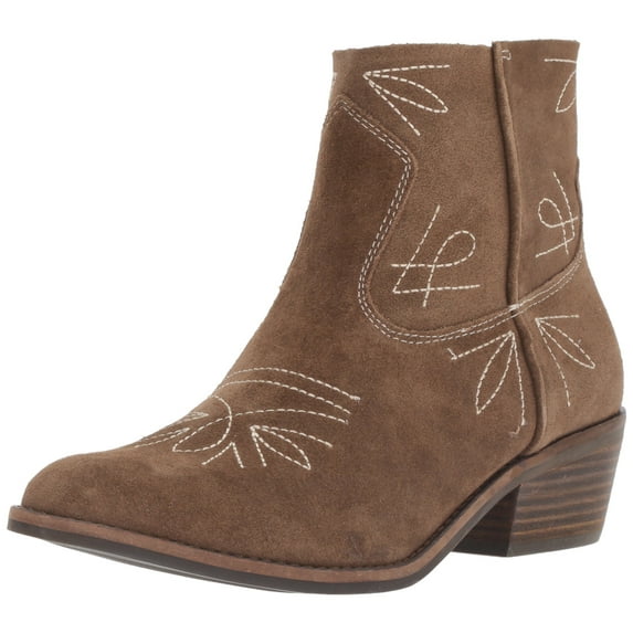 Lucky Brand Women's Floriniah Ankle Boot Pointed Toe Western Ankle Booties (Taupe, 10)