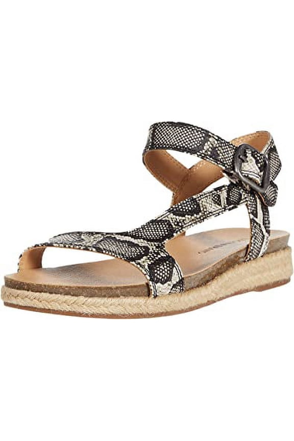 Womens Gabrien Leather Ankle Strap Wedge Sandals Tan 6 Medium (B,M)