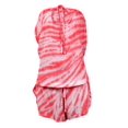 thumbnail image 1 of Lucky Brand Women's Halter Drawstring Romper Coverup (XS/S, Tropical Punch), 1 of 2