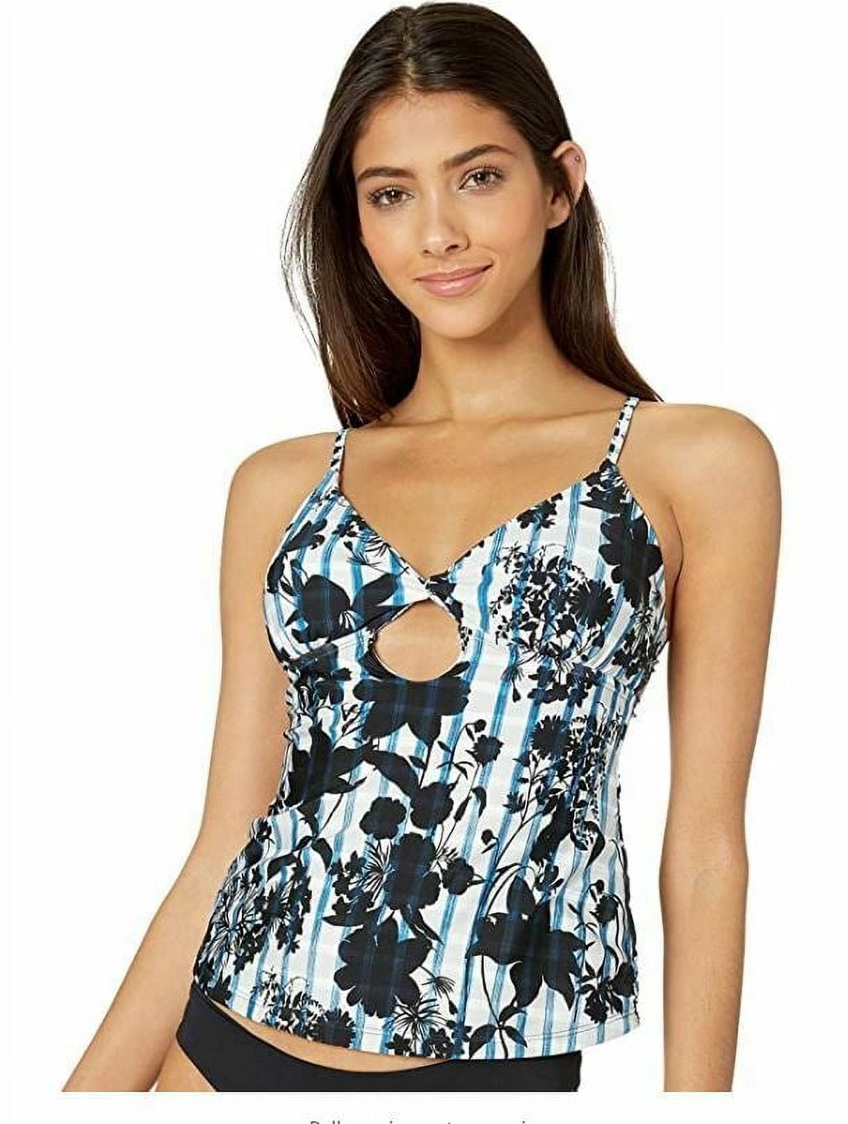 Lucky Brand Women's Swimwear: INK BLUE Keyhole Tankini Swim Top - US ...