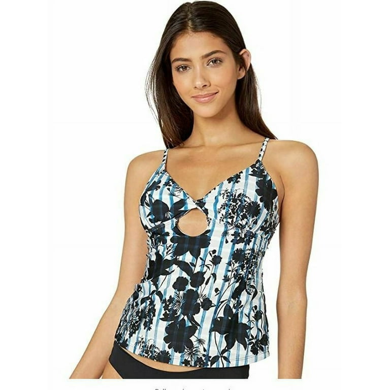 Lucky Brand Women's Swimwear: INK BLUE Keyhole Tankini Swim Top