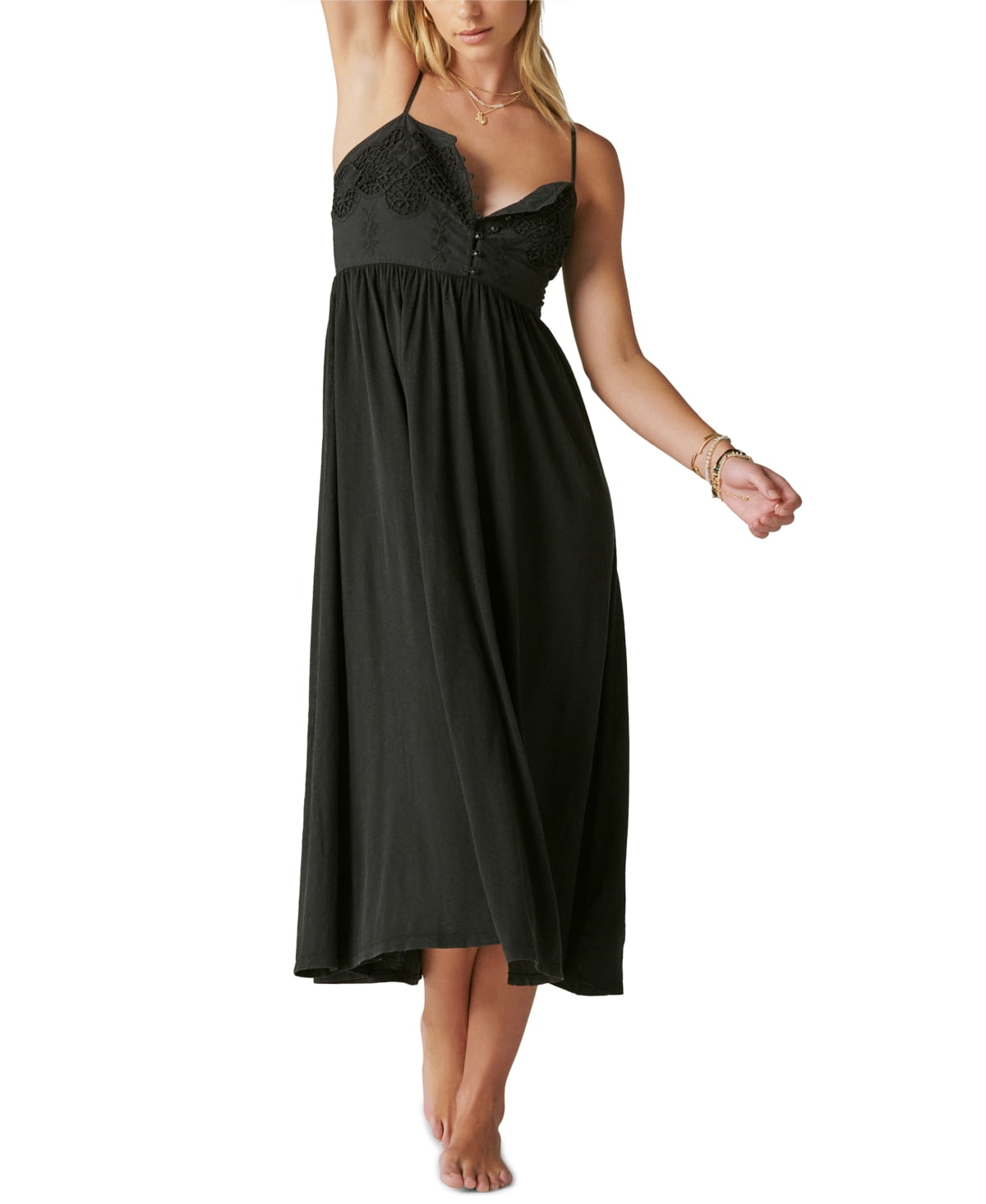 Casual Flowy Dress Lucky Brand Women's Slip Midi Dress V-Neck, Sleeveless, Casual Flowy Style Lucky Brand Slip Midi Dress Casual Flowy Dress Lucky Brand Women's Slip Midi Dress V-Neck, Sleeveless, Casual Flowy Style Lucky Brand Slip Midi Dress