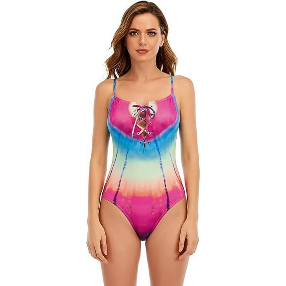 Lucky Brand Women's Letting Go Tie-Dyed One-Piece Swimsuit