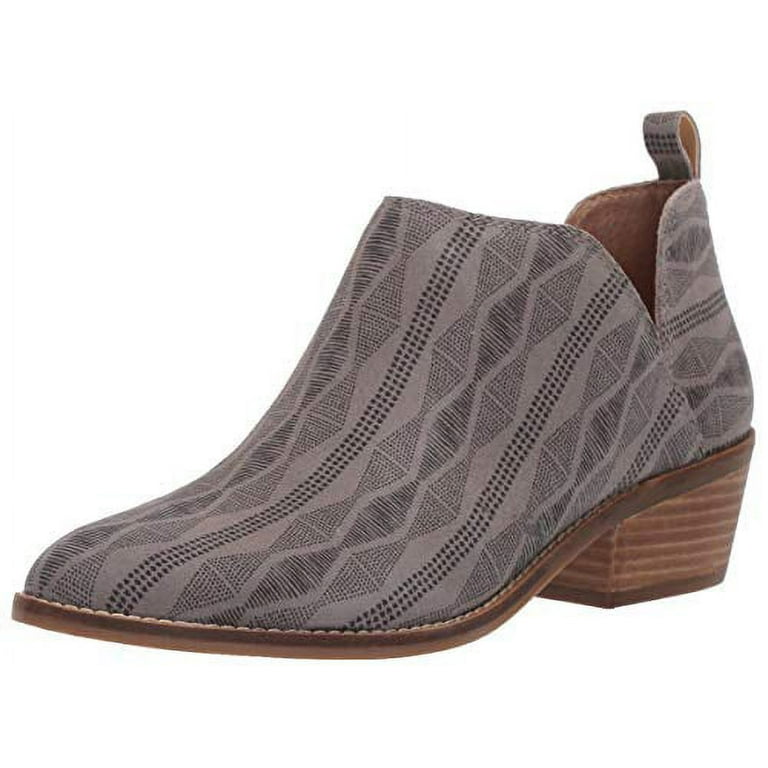 Lucky brand side shop cut wedge suede booties