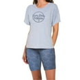 thumbnail image 1 of Lucky Brand Women's Logo Graphic Print T-Shirt and Bandana Print Bike Shorts Set-S / Gray, 1 of 3