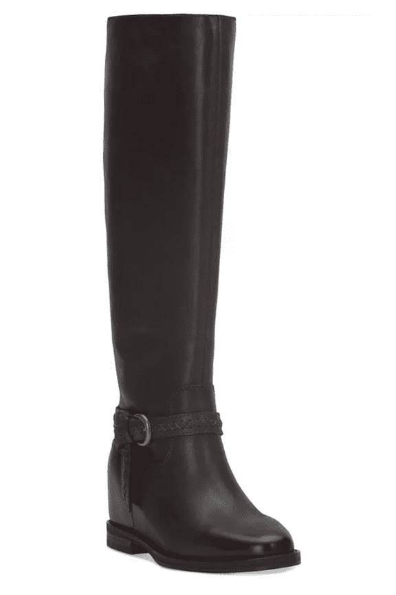 Women's Maltet Knee-High Wedge Boots - Torte Summer Haze Chocolate Leather