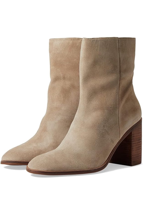 Womens Pinlope Block-Heel Booties Womens Shoes, Gray, 6M