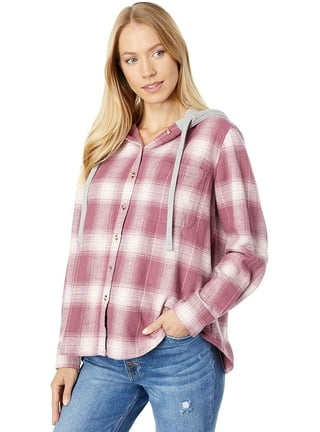 Lucky Brand LUCKY BRAND Womens Pink Pocketed Half Zip Ribbed Trim