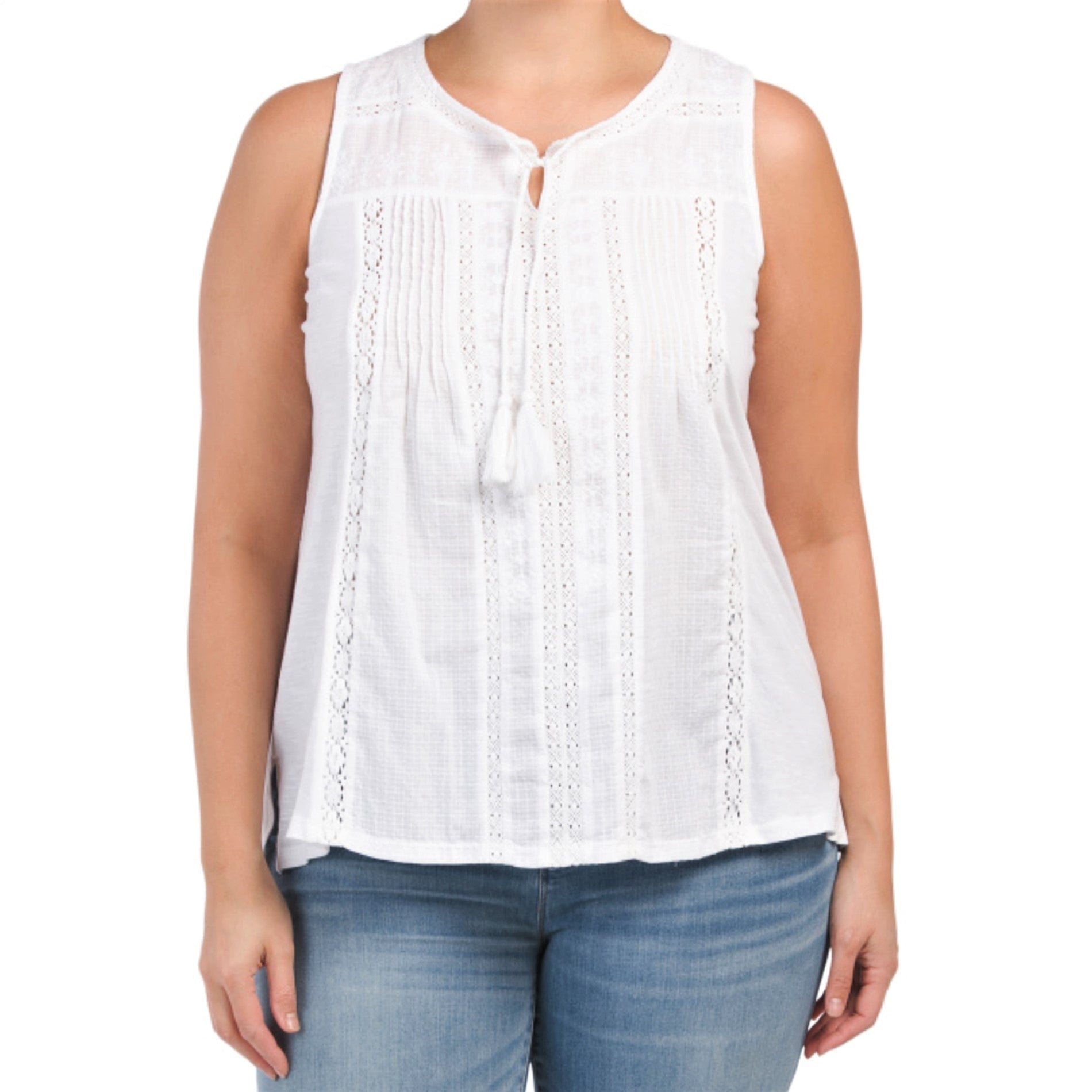 lucky brand embroidered tank top