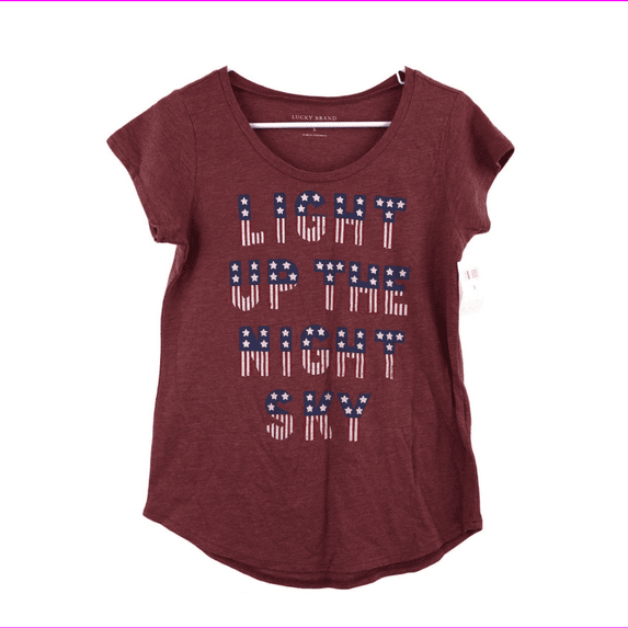 Lucky Brand Women's Short Sleeve Graphic Tee M/Red