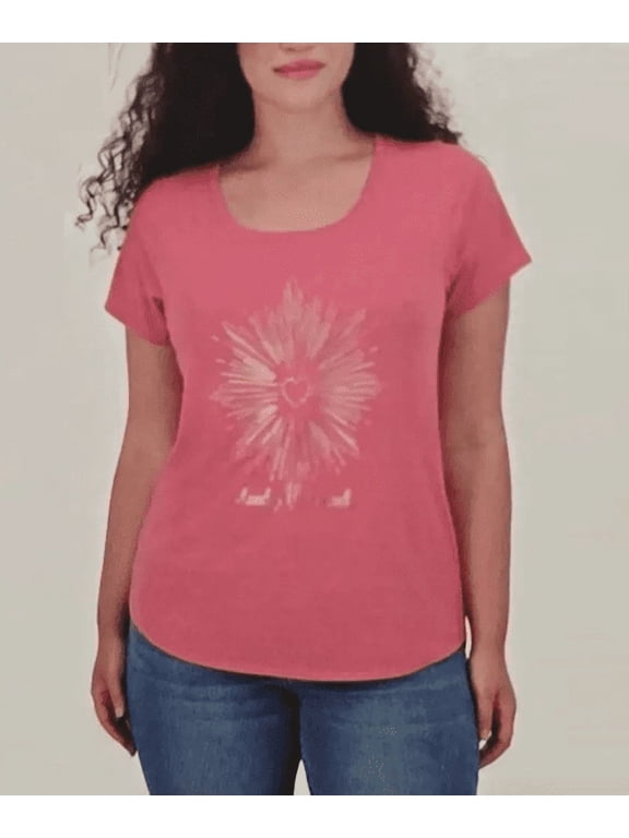 Women's Short Sleeve Graphic Tee, Rose, Small