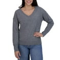 thumbnail image 1 of Lucky Brand Women's V-Neck Sweater, Medium Heather Gray, Medium, 1 of 3