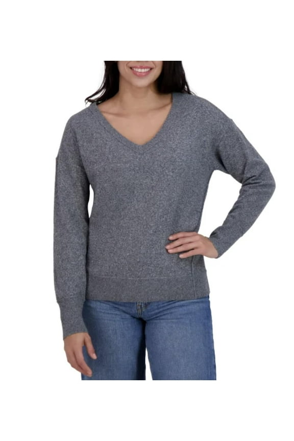 Lucky Brand Women's Soft Long Sleeve V-Neck Sweater (US, Alpha, X-Large, Regular, Regular, Medium Heather Gray)