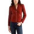 thumbnail image 1 of Lucky Brand | Suede Puff Sleeve Jacket | Red | Size S, 1 of 2