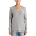thumbnail image 1 of Lucky Brand Women's V-Neck Sweater Heather Grey Medium, 1 of 2
