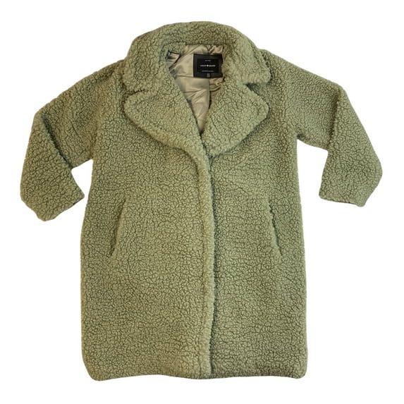 Lucky Brand Women's Warm & Soft Faux Fur Teddy Coat (Jade, L)