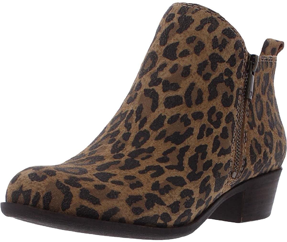 Lucky Brand Damen Basel Stiefelette – Rauchgrau, Mit Seitlichem Reißverschluss & Blockabsatz