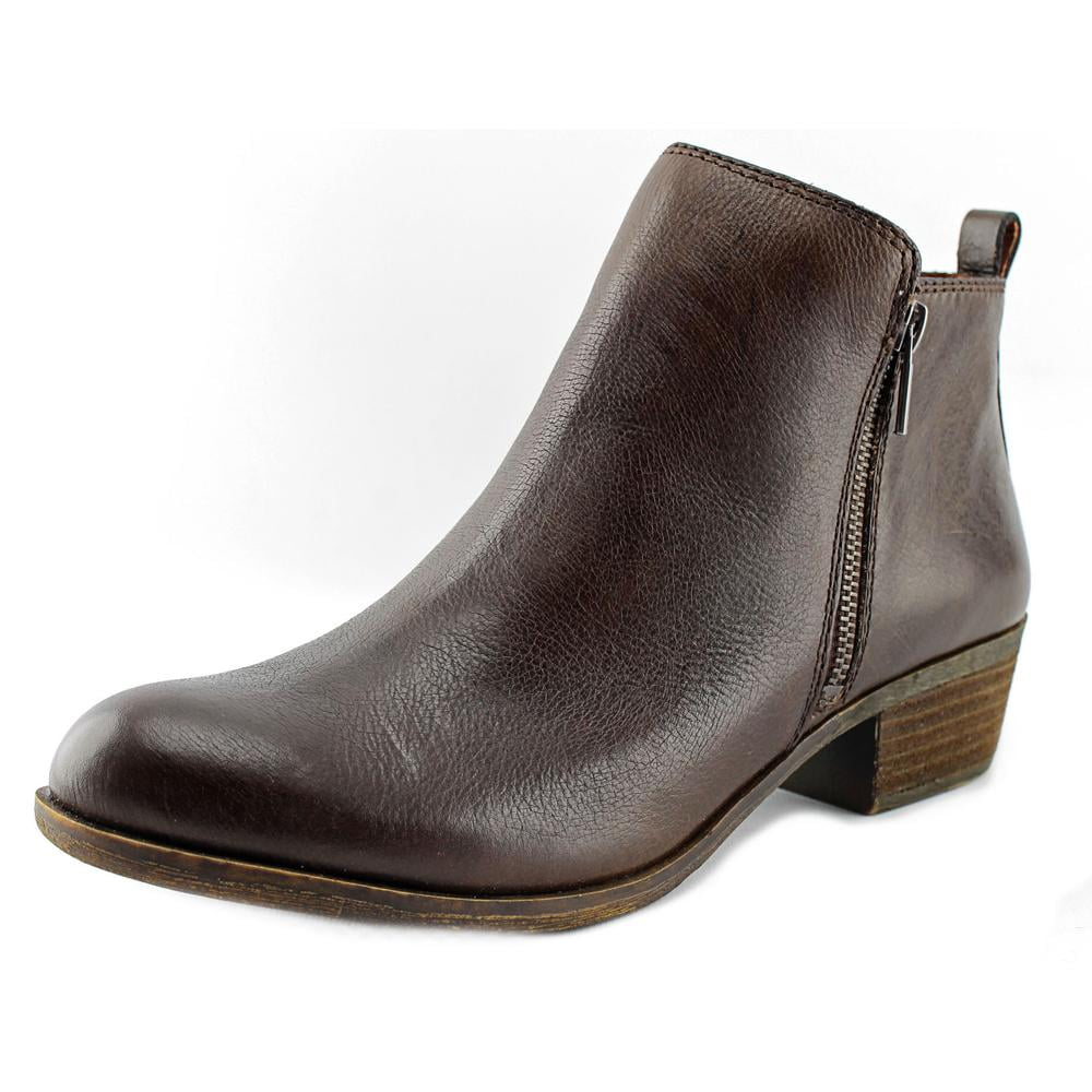 Lucky Brand Womens Basel Leather Almond Toe Ankle Fashion Boots