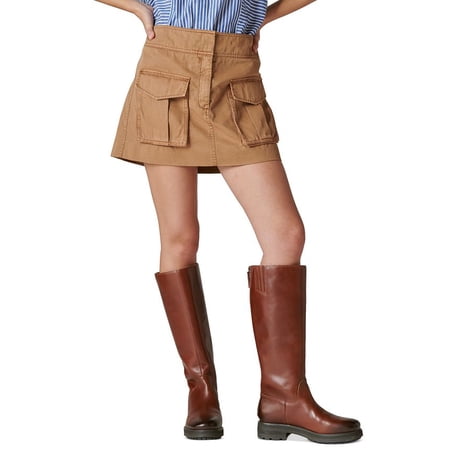 Lucky Brand Womens Clean Cargo Mini Skirt, Chipmunk,XL
