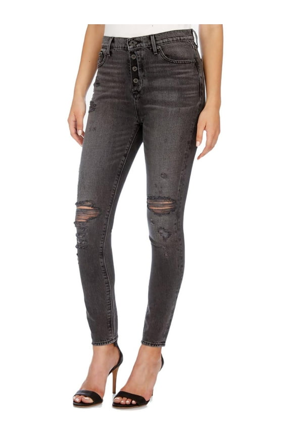 Womens Denim Distressed Skinny Jeans