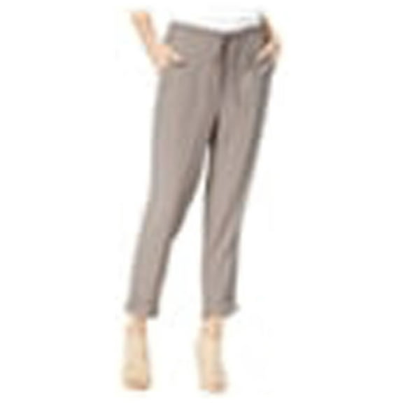Lucky Brand Womens Drawstring Casual Cropped Pants, Grey, X-Large