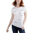 thumbnail image 1 of Lucky Brand Womens Embroidered Basic T-Shirt, White, Small, 1 of 4