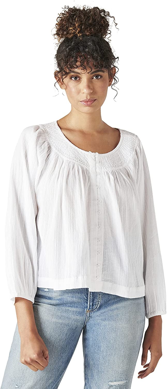 Peasant Top Macys Lucky Brand Womens Tops Cheap Lucky Brand