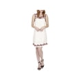 thumbnail image 1 of LUCKY BRAND Womens White Embroidered Sleeveless Scoop Neck Above The Knee Shift Dress  Size: L, 1 of 2