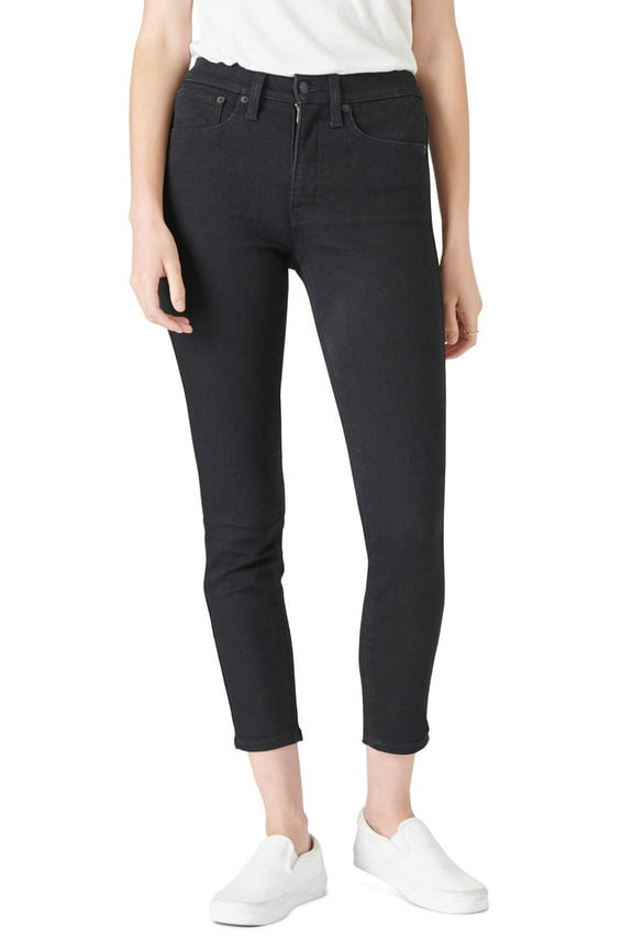 Womens High Rise Bridgette Skinny Jeans, Clean Black, 12/3127