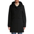 thumbnail image 1 of Lucky Brand Womens Hooded Raincoat,Black,L, 1 of 3