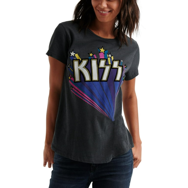 Lucky Brand Womens KISS Graphic T-Shirt