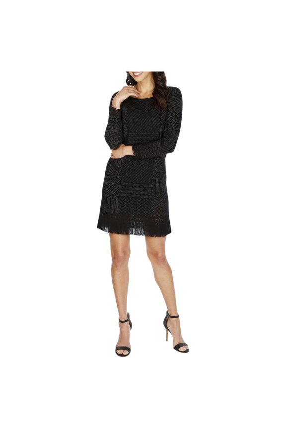 Womens Knit Shift Sweatshirt Dress