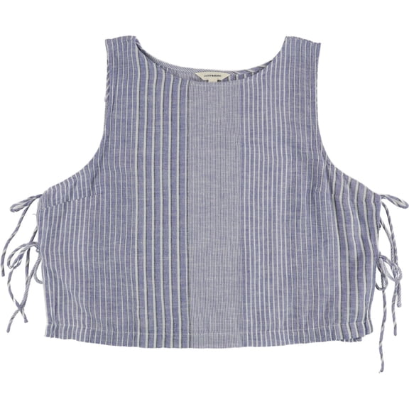 Lucky Brand Womens Linen-Blend Striped Be Blue Stripe XL