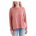 thumbnail image 1 of Lucky Brand Womens Long Sleeves Cozy Crewneck Sweatshirt,Canyon Rose,Large, 1 of 2