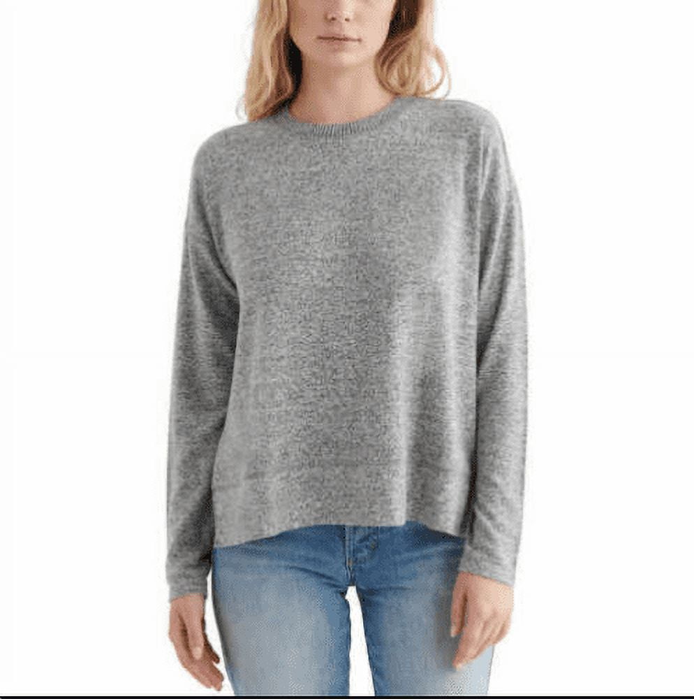 Lucky Brand Womens Long Sleeves Cozy Crewneck Sweatshirt (Heather Grey,  Large) 