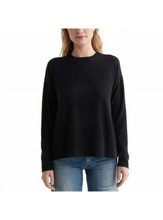 Lucky Brand Long Sleeve Top & Pants Lounge Set In Jet Black