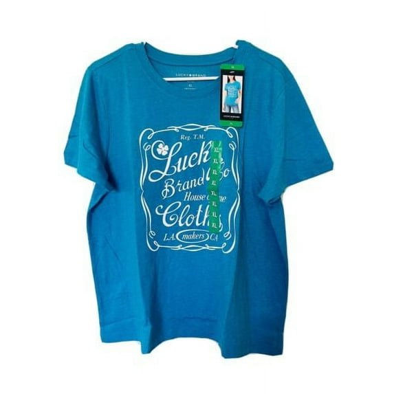 Lucky Brand Womens Printed T-Shirt,Blue Bird,X-Large