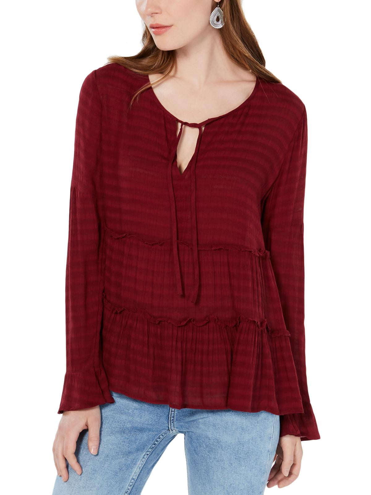 lucky brand eyelet peasant top