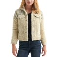 thumbnail image 1 of Lucky Brand Womens Sherpa Jean Fleece Jacket, Beige, Small, 1 of 2