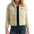 thumbnail image 1 of Lucky Brand Womens Sherpa Jean Fleece Jacket, Beige, X-Small, 1 of 2