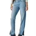 thumbnail image 1 of Lucky Brand Womens Solid Straight Leg Jeans, Blue, 14, 1 of 1